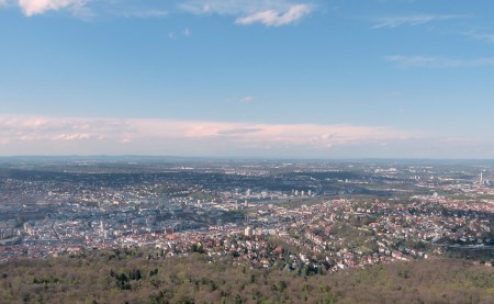 Downtown Stuttgart from the TV tower